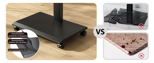 Soporte con ruedas para pantalla Escaparate