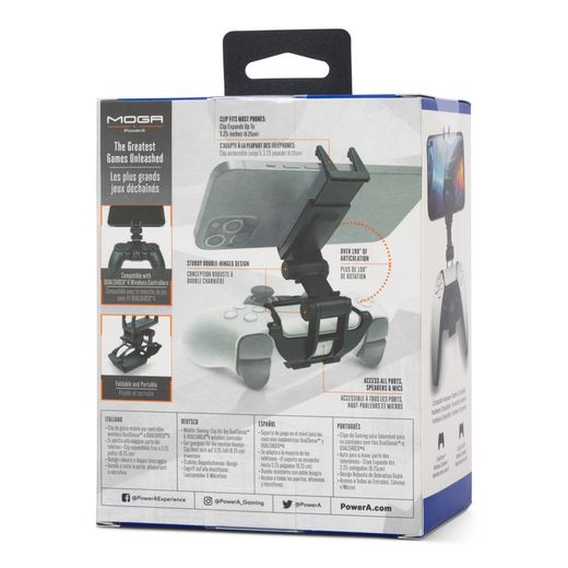 Soporte de juego MOGA para dispositivos móviles de PowerA compatible con mandos inalámbricos DualSense y DualShock 4