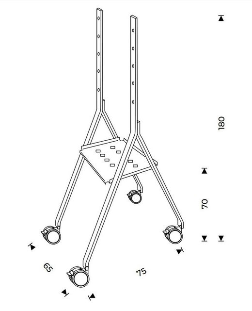 Support mobile métallique INTERAC-ST2 pour moniteur interactif