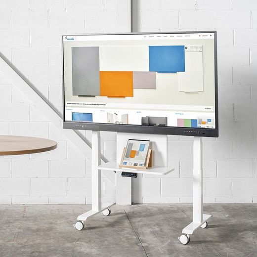 Soporte móvil graduable en altura INTERAC_ST4 para monitor interactivo