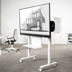 Soporte móvil graduable en altura INTERAC_ST4 para monitor interactivo