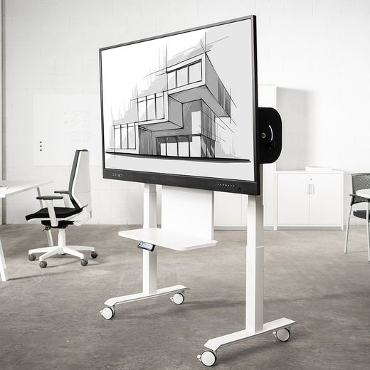Soporte móvil graduable en altura INTERAC_ST4 para monitor interactivo