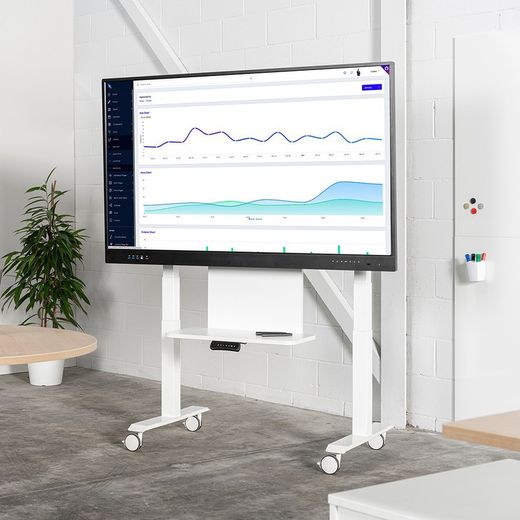Soporte móvil graduable en altura INTERAC_ST4 para monitor interactivo