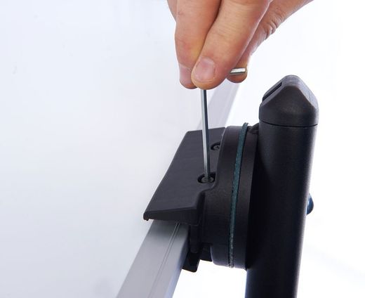 Support mobile pour tableau blanc rabattable avec rotation libre