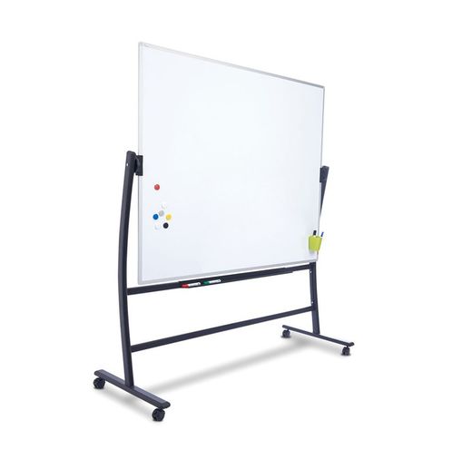 Support mobile pour tableau blanc rabattable avec rotation libre