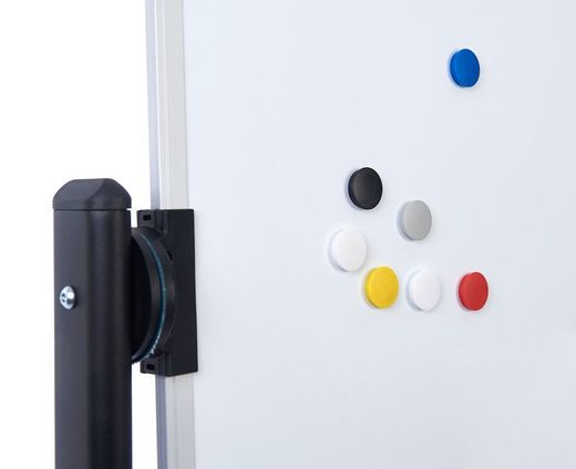 Support mobile pour tableau blanc rabattable avec rotation libre