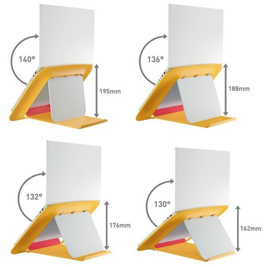Soporte para ordenador portátil ajustable leitz ergo cosy