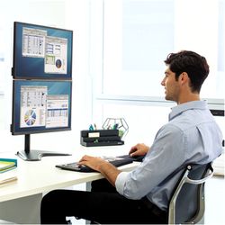 Support de socle pour double moniteur vertical de la série professionnelle