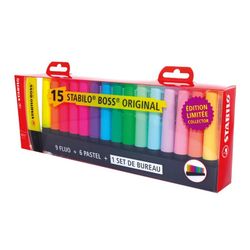 Stabilo Boss Original Deskset con 15 unidades