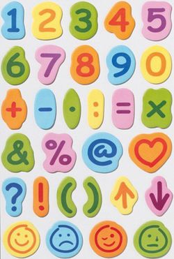 Autocollants lettres et chiffres repositionnables