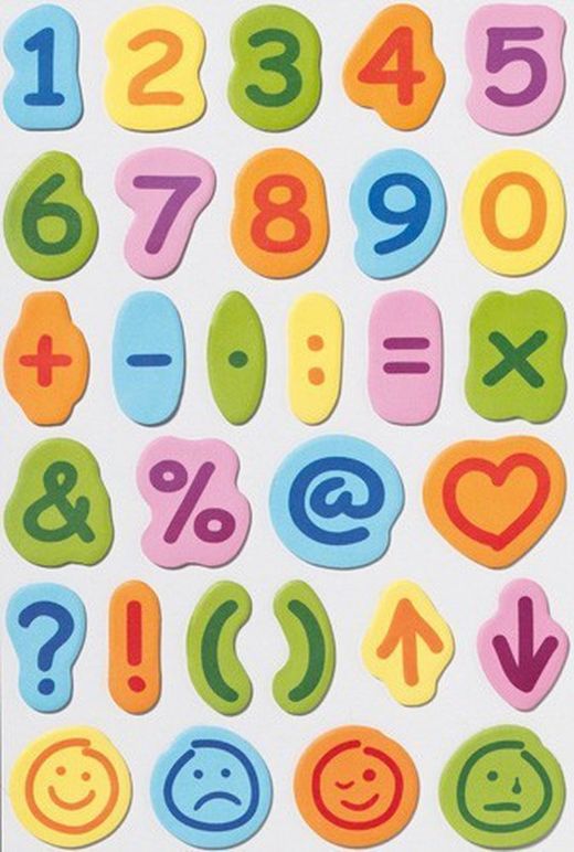 Autocollants lettres et chiffres repositionnables