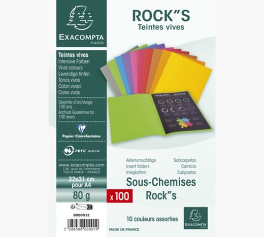 Subpastas Din A4 em papel 80 g.