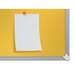 Tablero de anuncios panorámico Nobo Impression Pro en fieltro color amarillo. Cinco tamaños