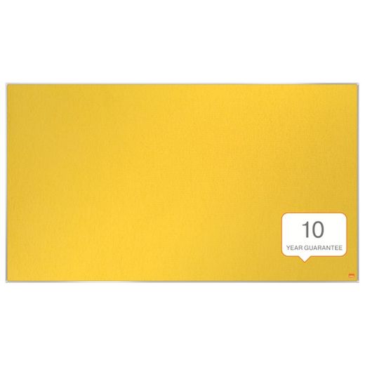 Tableau d'affichage panoramique Nobo Impression Pro en feutre jaune. Cinq tailles