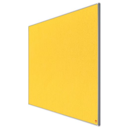 Tablero de anuncios panorámico Nobo Impression Pro en fieltro color amarillo. Cinco tamaños