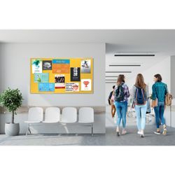 Tableau d'affichage panoramique Nobo Impression Pro en feutre jaune. Cinq tailles