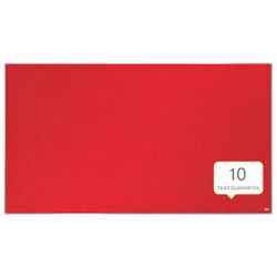 Quadro de avisos panorâmico Nobo Impression Pro em feltro vermelho. Cinco tamanhos