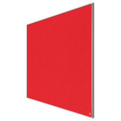 Quadro de avisos panorâmico Nobo Impression Pro em feltro vermelho. Cinco tamanhos