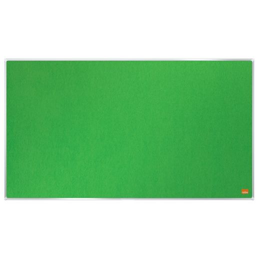 Quadro de avisos panorâmico Nobo Impression Pro em feltro verde. Cinco tamanhos