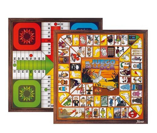 Tableros de madera parchís-oca fournier