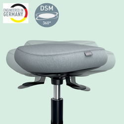 Taburete Leitz Ergo Active con Ruedas y Asiento Wobble Comfort