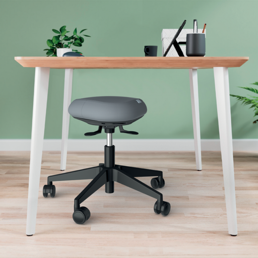 Taburete Leitz Ergo Active con Ruedas y Asiento Wobble Comfort