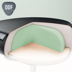 Taburete Leitz Ergo con Ruedas y Asiento Confort