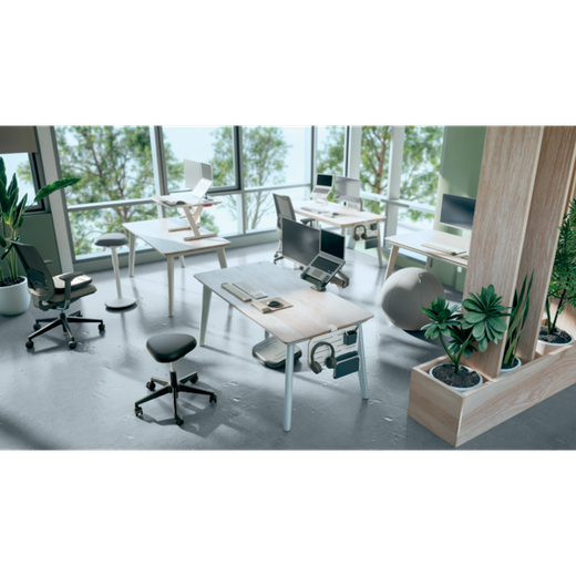 Taburete Leitz Ergo con Ruedas y Asiento Confort