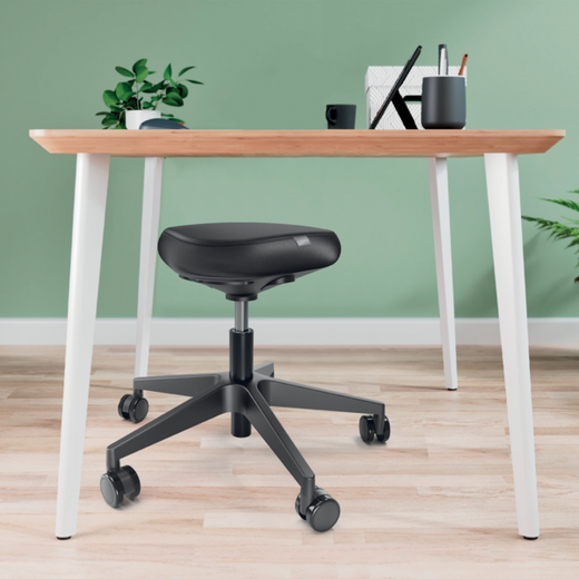 Taburete Leitz Ergo con Ruedas y Asiento Confort