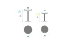 Tabouret PIVOT. Deux tailles