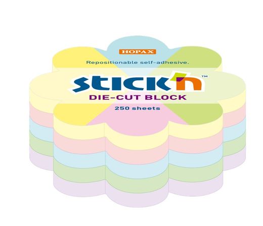 As notas pegajosas em forma de flor almofadam cores pastel sortidas 250H 67X67mm