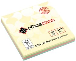 Taco De Notas Adhesivas FSC 75x75mm 4 Colores Pastel