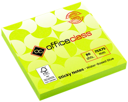 Taco de notas adhesivas FSC de 75 x 75 mm. Varios colores