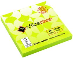 Taco de notas adhesivas FSC de 75 x 75 mm. Varios colores