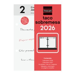Taco de sobremesa 85x120mm 2027