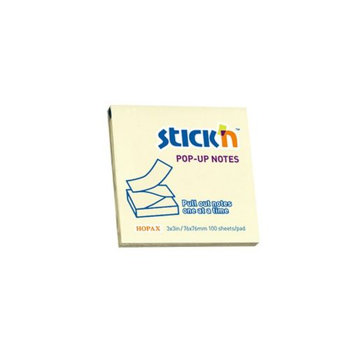 Taco notas adhesiva Zig-Zag de 76 x 76 mm. 100 hojas amarillas