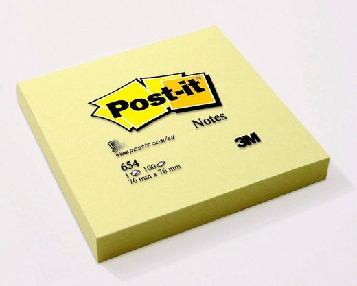 Blocs de post-it jaunes. 5 tailles