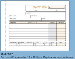 Talonarios de facturas Loan. 6  tamaños.