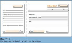 Talonarios de recibos Loan. Varios modelos