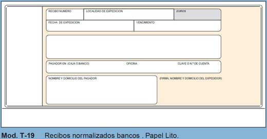 Talonarios de recibos Loan. Varios modelos