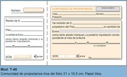 Talonarios de recibos Loan. Varios modelos