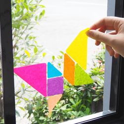 Blocs Tangram. 7 formes géométriques différentes