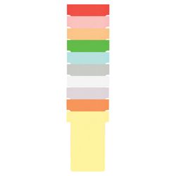 Cartes de planification T-Card taille 2, dix cœurs.