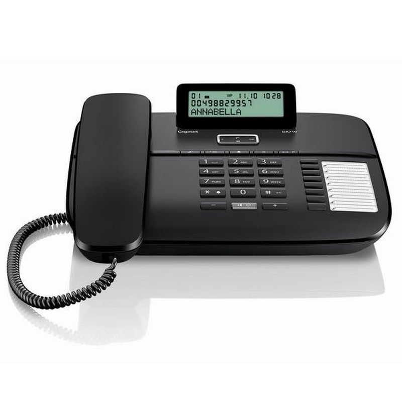 Teléfono sobremesa y de oficinaGIGASET DA710 negro y blanco — Cartabon