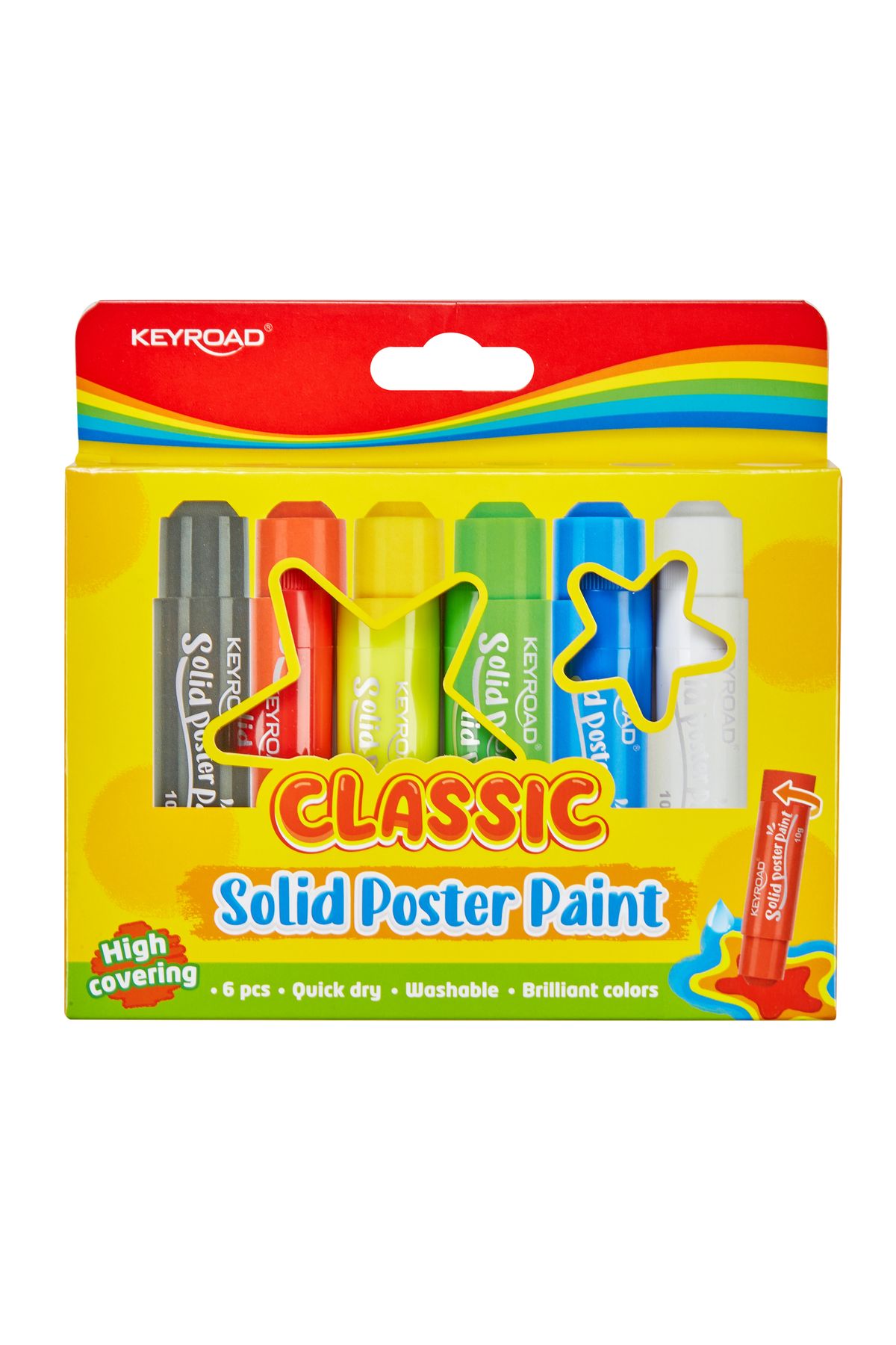 Tempera Sólida Barra de 24ml. Packs de 6 unidades Tempera Sólida Barra 24ml. 6 Colores básicos