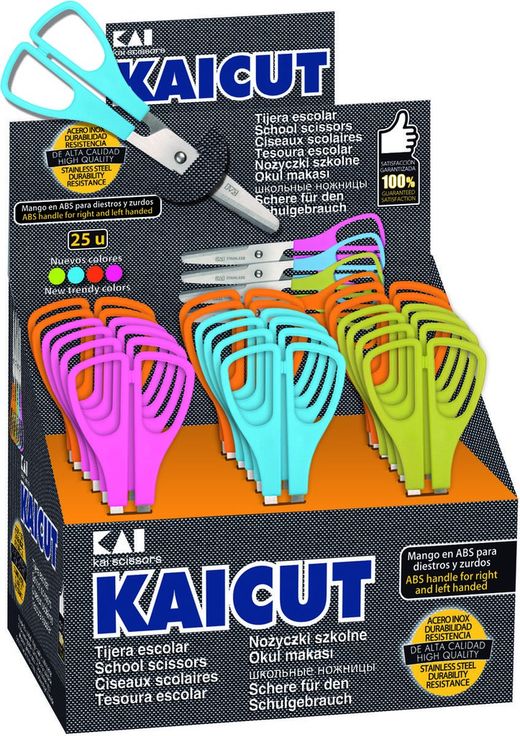Ciseaux scolaires Kaicut. 2 présentations différentes