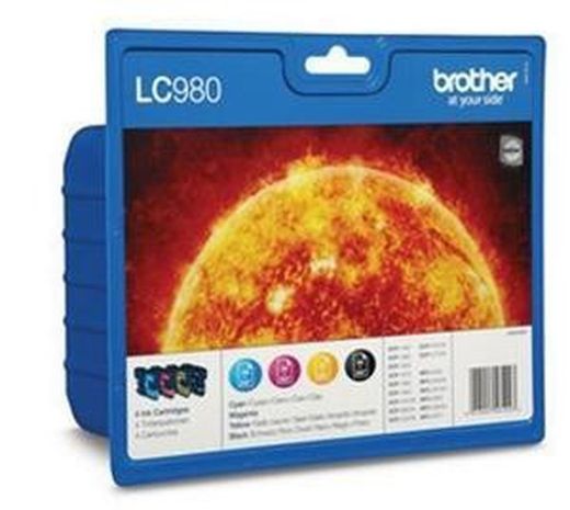 Tinta original irmão lc980valbp quatro cores