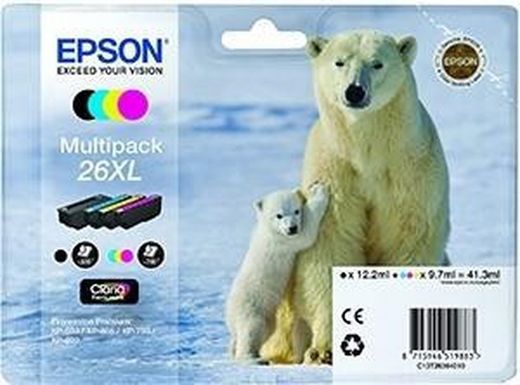 Tinta epson original c13t26364010 quadricolor
