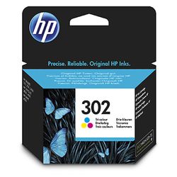 Tinta original hp f6u65ae tricolor. Nº  302