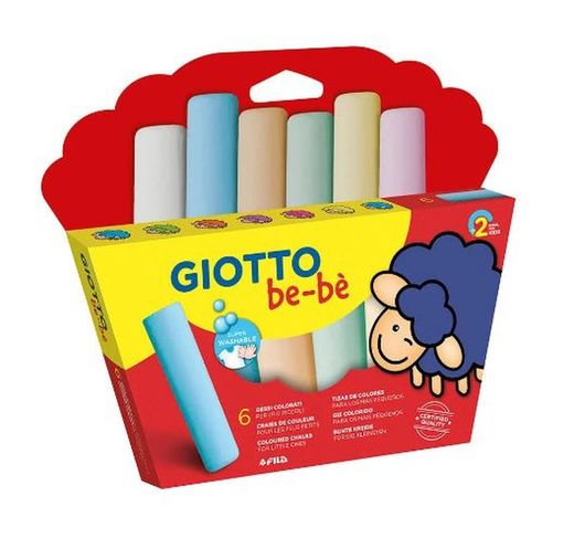 Estojo de 6 cores para giz grosso para bebê